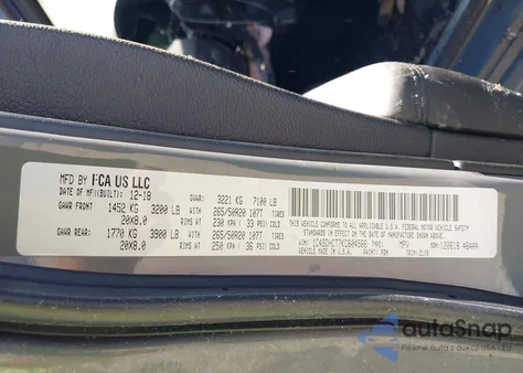 2019 Dodge Durango R/T Rwd из США, поврежденный, VIN 1C4SDHCT7KC604566